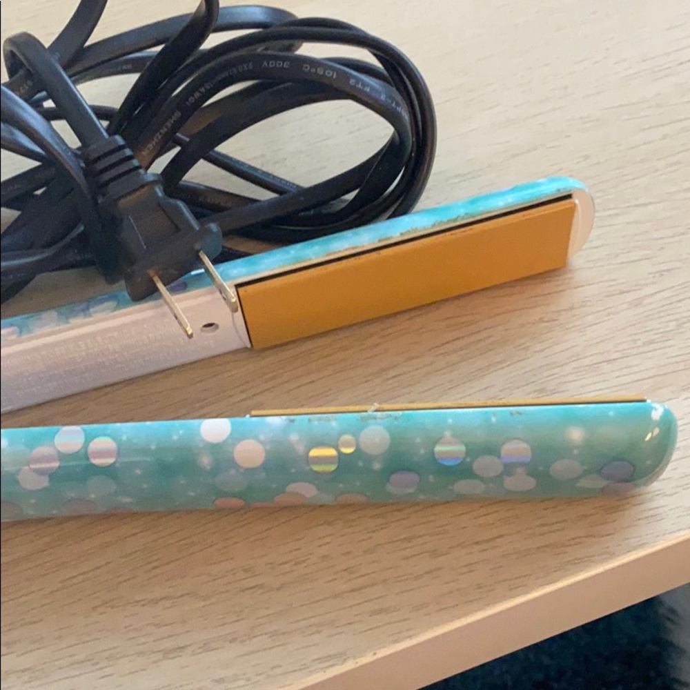 Teal and silver CHI Flat Iron